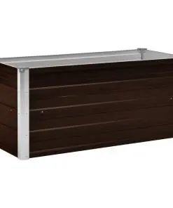 45720 vidaXL Garden Raised Bed Brown 100x40x45 cm Galvanised Steel