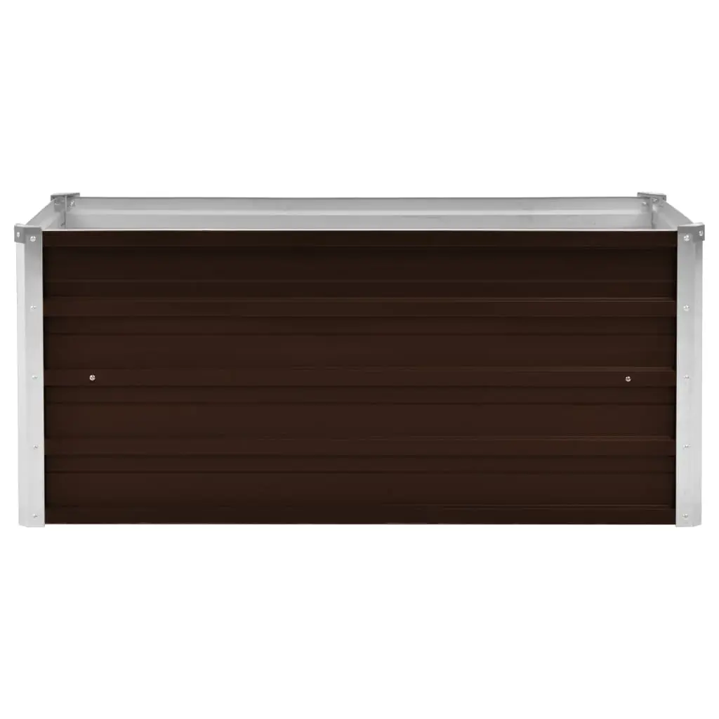 45720 vidaXL Garden Raised Bed Brown 100x40x45 cm Galvanised Steel
