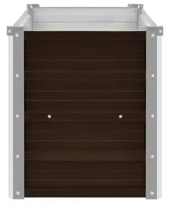 45720 vidaXL Garden Raised Bed Brown 100x40x45 cm Galvanised Steel