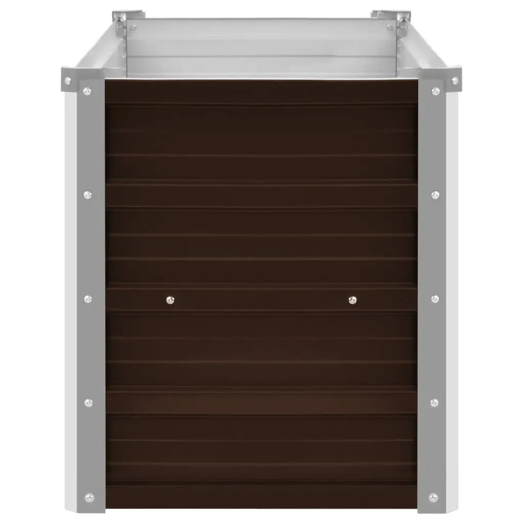 45720 vidaXL Garden Raised Bed Brown 100x40x45 cm Galvanised Steel