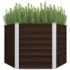 45721 vidaXL Garden Raised Bed Brown 129x129x77 cm Galvanised Steel 45721 vidaXL Garden Raised Bed Brown 129x129x77 cm Galvanised Steel