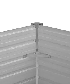 45721 vidaXL Garden Raised Bed Brown 129x129x77 cm Galvanised Steel