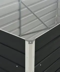 vidaXL Raised Garden Bed Anthracite 160x80x77 cm Galvanised Steel