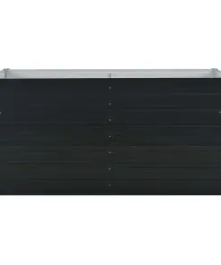 vidaXL Raised Garden Bed Anthracite 160x80x77 cm Galvanised Steel