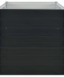 vidaXL Raised Garden Bed Anthracite 160x80x77 cm Galvanised Steel