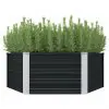 vidaXL Raised Garden Bed Anthracite 129x129x45 cm Galvanised Steel vidaXL Raised Garden Bed Anthracite 129x129x45 cm Galvanised Steel
