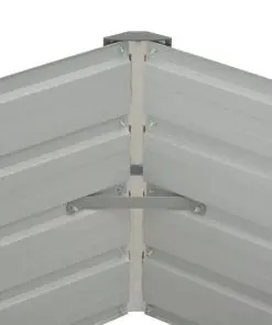 vidaXL Raised Garden Bed Anthracite 129x129x45 cm Galvanised Steel
