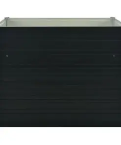 vidaXL Raised Garden Bed Anthracite 100x100x77 cm Galvanised Steel