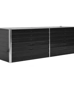 45726 vidaXL Garden Raised Bed Anthracite 240x80x77 cm Galvanised Steel