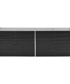 45726 vidaXL Garden Raised Bed Anthracite 240x80x77 cm Galvanised Steel
