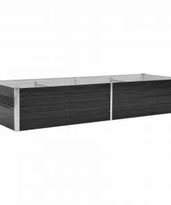 45727 vidaXL Garden Raised Bed Anthracite 240x80x45 cm Galvanised Steel