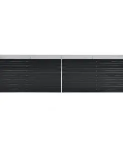 45728 vidaXL Garden Raised Bed Anthracite 320x80x77 cm Galvanised Steel