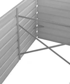 45728 vidaXL Garden Raised Bed Anthracite 320x80x77 cm Galvanised Steel