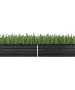 45729 vidaXL Garden Raised Bed Anthracite 320x80x45 cm Galvanised Steel