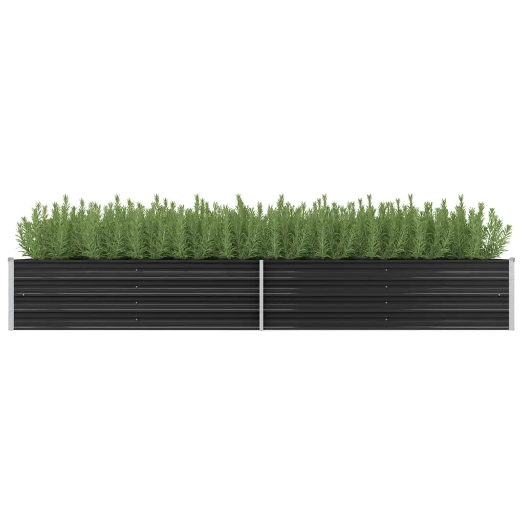45729 vidaXL Garden Raised Bed Anthracite 320x80x45 cm Galvanised Steel
