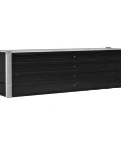 45731 vidaXL Garden Raised Bed Anthracite 160x40x45 cm Galvanised Steel