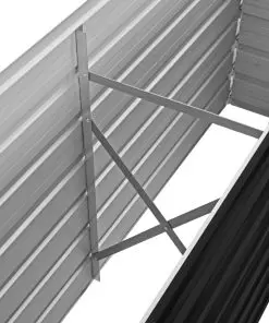 45731 vidaXL Garden Raised Bed Anthracite 160x40x45 cm Galvanised Steel
