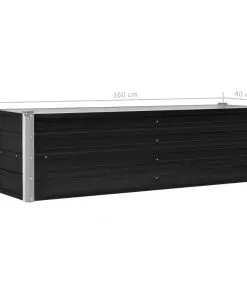 45731 vidaXL Garden Raised Bed Anthracite 160x40x45 cm Galvanised Steel