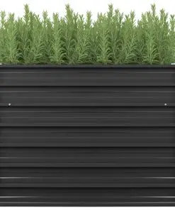 45732 vidaXL Garden Raised Bed Anthracite 100x40x77 cm Galvanised Steel