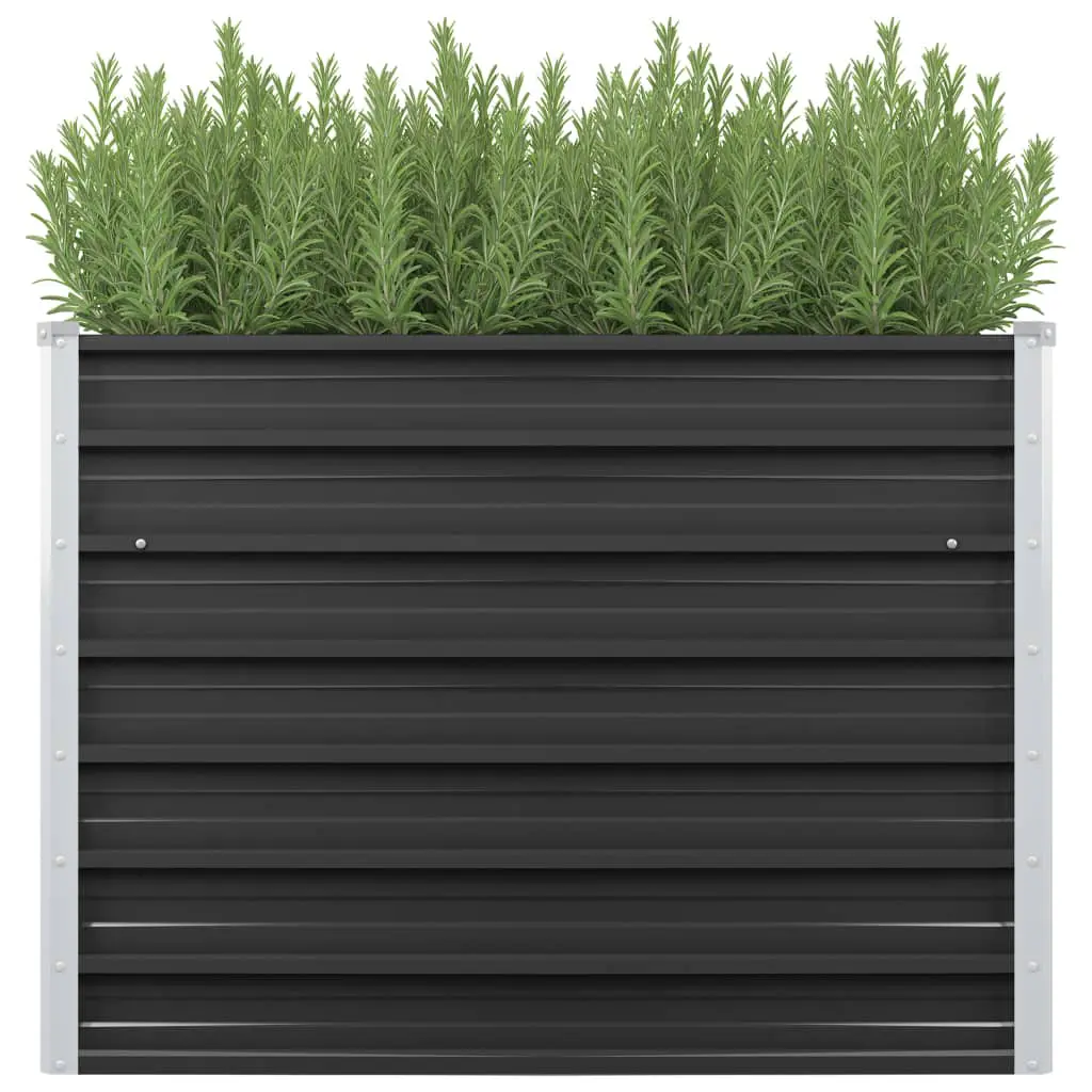 45732 vidaXL Garden Raised Bed Anthracite 100x40x77 cm Galvanised Steel