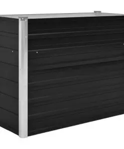 45732 vidaXL Garden Raised Bed Anthracite 100x40x77 cm Galvanised Steel