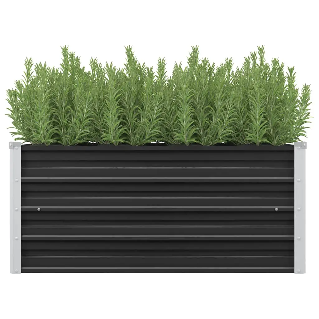 45733 vidaXL Garden Raised Bed Anthracite 100x40x45 cm Galvanised Steel