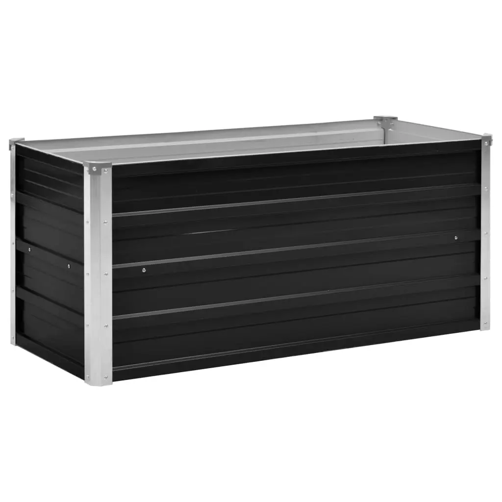 45733 vidaXL Garden Raised Bed Anthracite 100x40x45 cm Galvanised Steel