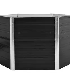 45734 vidaXL Garden Raised Bed Anthracite 129x129x77 cm Galvanised Steel