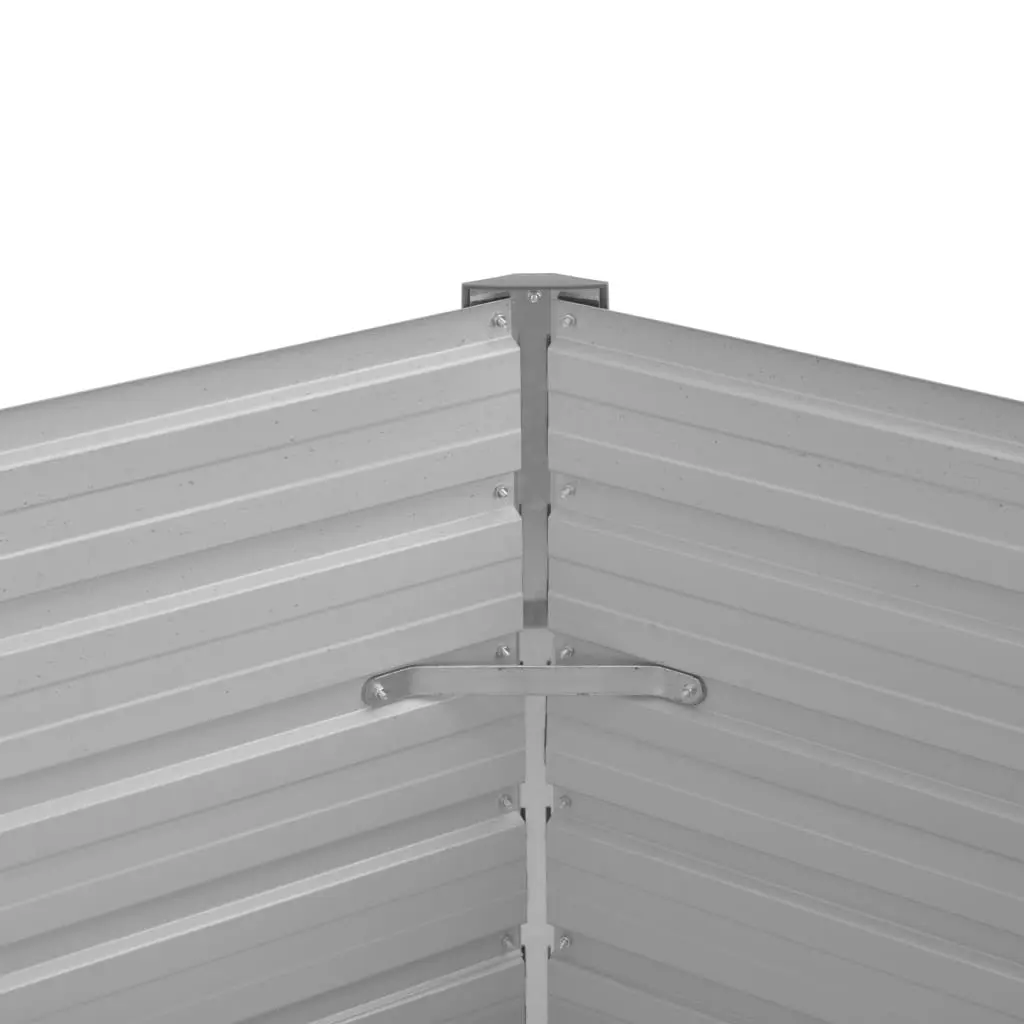 45734 vidaXL Garden Raised Bed Anthracite 129x129x77 cm Galvanised Steel