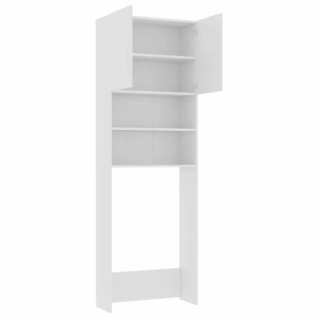 vidaXL Washing Machine Cabinet White 64×25.5×190 cm Chipboard