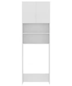 vidaXL Washing Machine Cabinet White 64×25.5×190 cm Chipboard