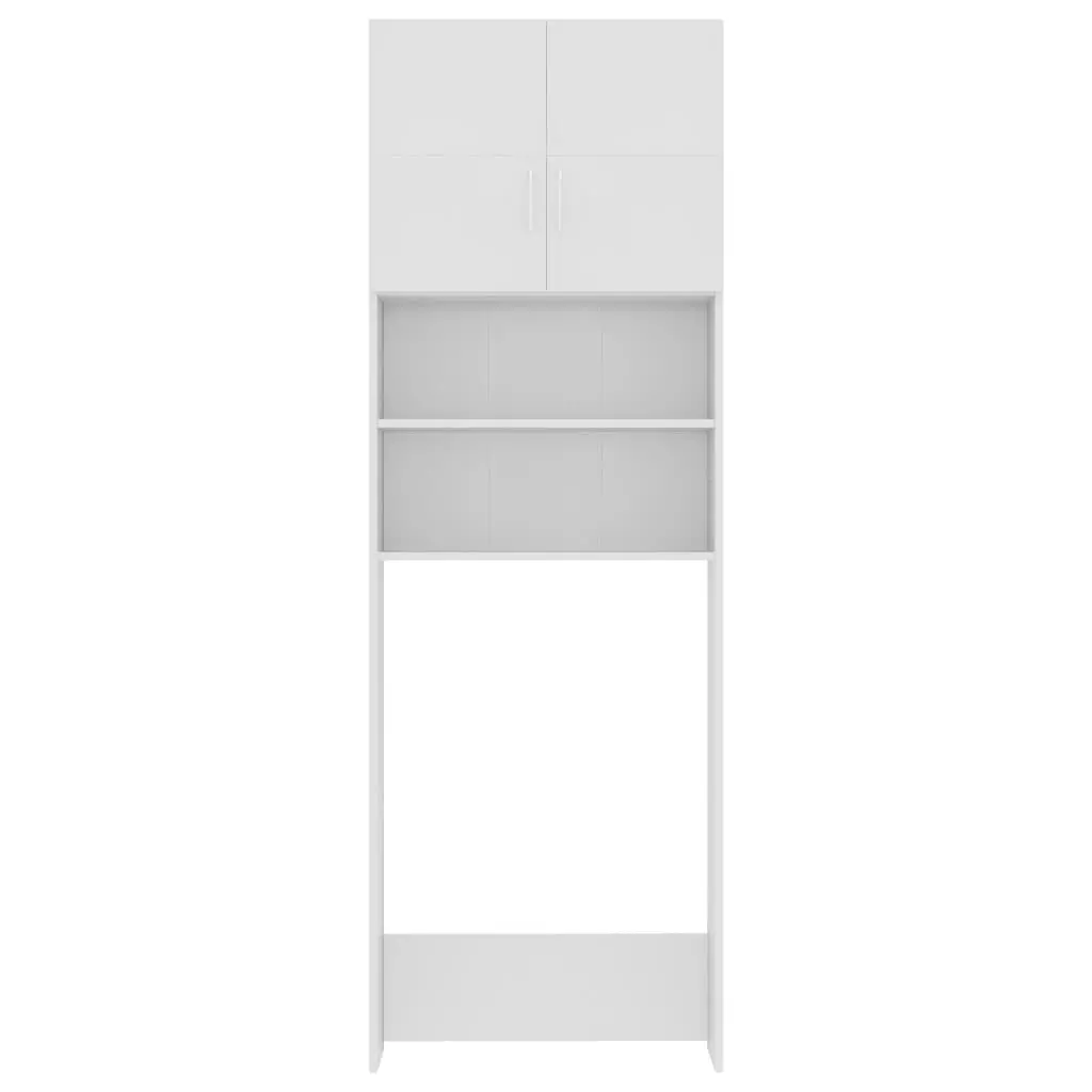 vidaXL Washing Machine Cabinet White 64×25.5×190 cm Chipboard