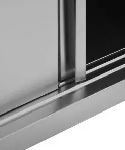 vidaXL Kitchen Wall Cabinet with Sliding Doors 90x40x50 cm Stainless Steel