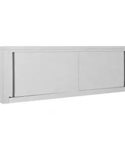 vidaXL Kitchen Wall Cabinet with Sliding Doors 150x40x50 cm Stainless Steel