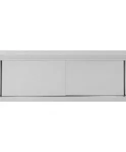 vidaXL Kitchen Wall Cabinet with Sliding Doors 150x40x50 cm Stainless Steel