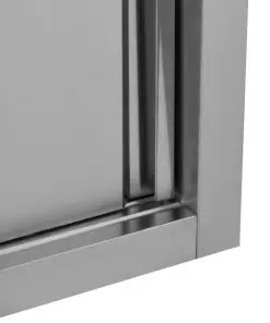 vidaXL Kitchen Wall Cabinet with Sliding Doors 150x40x50 cm Stainless Steel