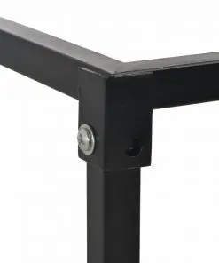 vidaXL Firewood Rack with Base Black 37x37x113 cm Steel