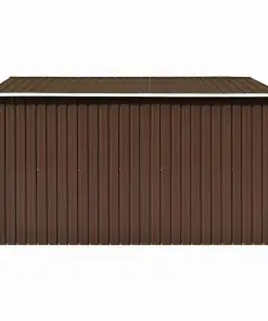 vidaXL Garden Shed 257x298x178 cm Metal Brown