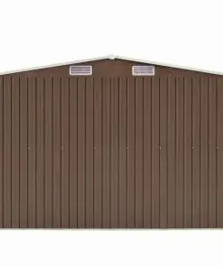 vidaXL Garden Shed 257x298x178 cm Metal Brown