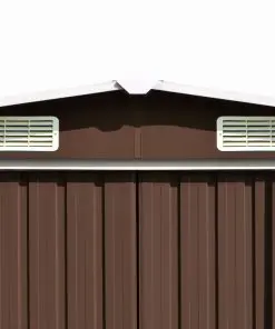 vidaXL Garden Shed 257x298x178 cm Metal Brown