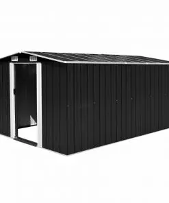 vidaXL Garden Shed 257x398x178 cm Metal Anthracite