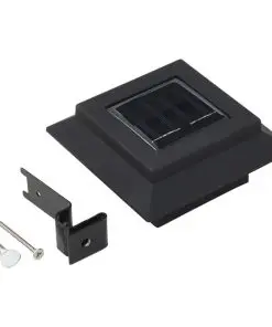 vidaXL Outdoor Solar Lamps 12 pcs LED Square 12 cm Black