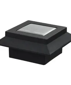 vidaXL Outdoor Solar Lamps 12 pcs LED Square 12 cm Black