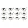 vidaXL Outdoor Solar Lamps 12 pcs LED Square 12 cm White vidaXL Outdoor Solar Lamps 12 pcs LED Square 12 cm White
