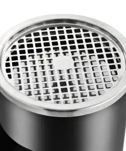 vidaXL Ashtray Dustbin Hotel 30 L Steel Black