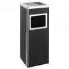 vidaXL Ashtray Dustbin Hotel 36 L Steel Black