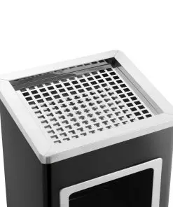vidaXL Ashtray Dustbin Hotel 36 L Steel Black