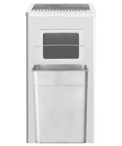 vidaXL Ashtray Dustbin Hotel 45 L Stainless Steel