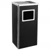 vidaXL Ashtray Dustbin Hotel 45 L Steel Black vidaXL Ashtray Dustbin Hotel 45 L Steel Black
