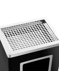 vidaXL Ashtray Dustbin Hotel 45 L Steel Black